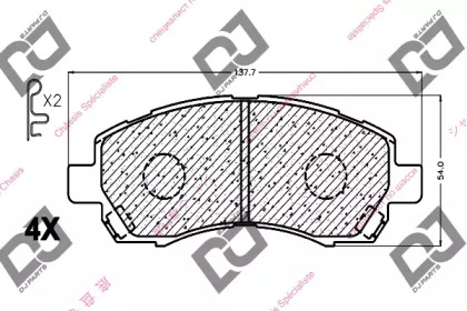 Комплект тормозных колодок DJ PARTS BP1035